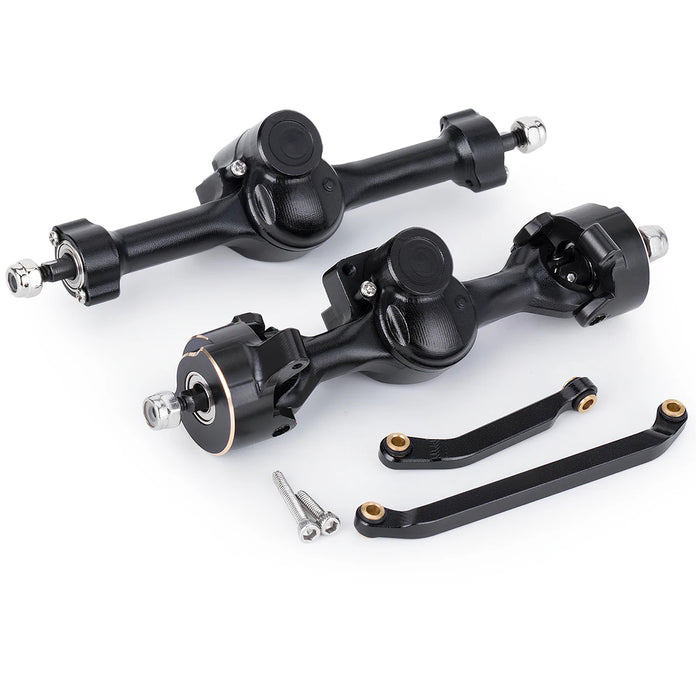 Front Rear Axle+Brass Knuckles for Axial SCX30 1/30 (Alu)