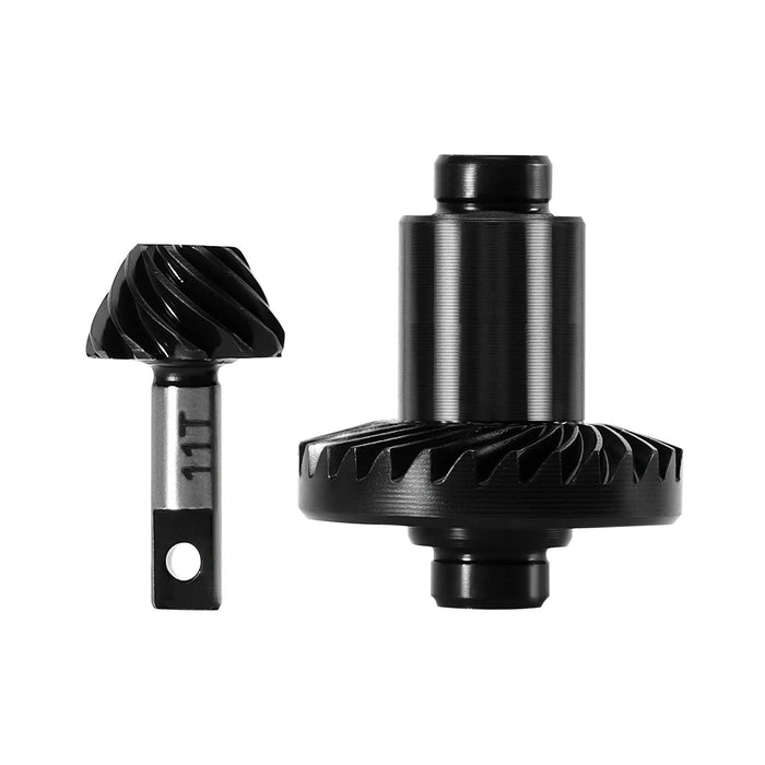 INJORA Ensemble d'engrenages d'essieu hélicoïdal pour HPI Venture18 CR18P 1/18 (Acier)