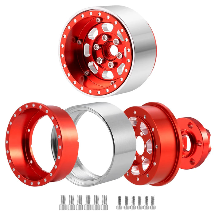 4PCS 1.9" 57x32mm Beadlock-Felgen Crawler 1/10 (Alu)