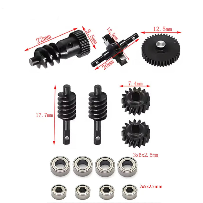 Gearbox & Axle Gear w/ Bearings Set for Axial SCX30 1/30 (Staal)