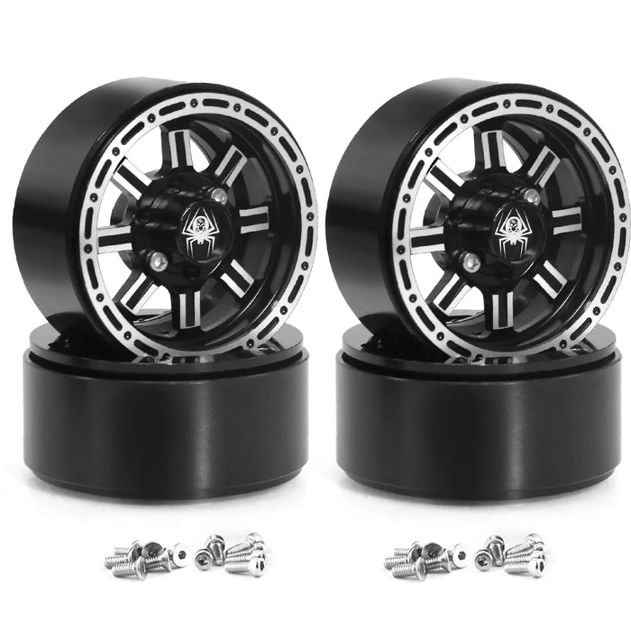 4PCS 1.9" 55x26mm 1/10 Crawler Beadlock Wheels (Metal)