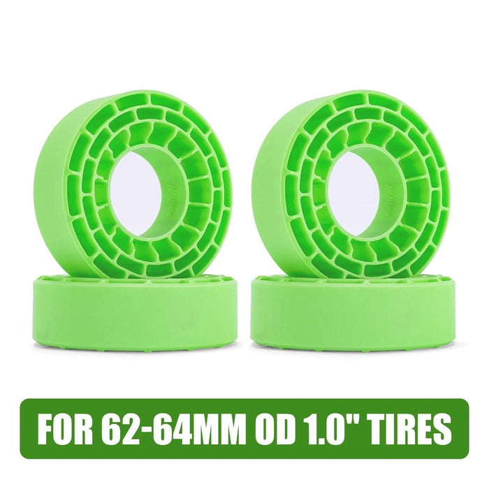 4PCS INJORA 62-64x24mm 1.0" Inserts de pneus en mousse de caoutchouc silicone