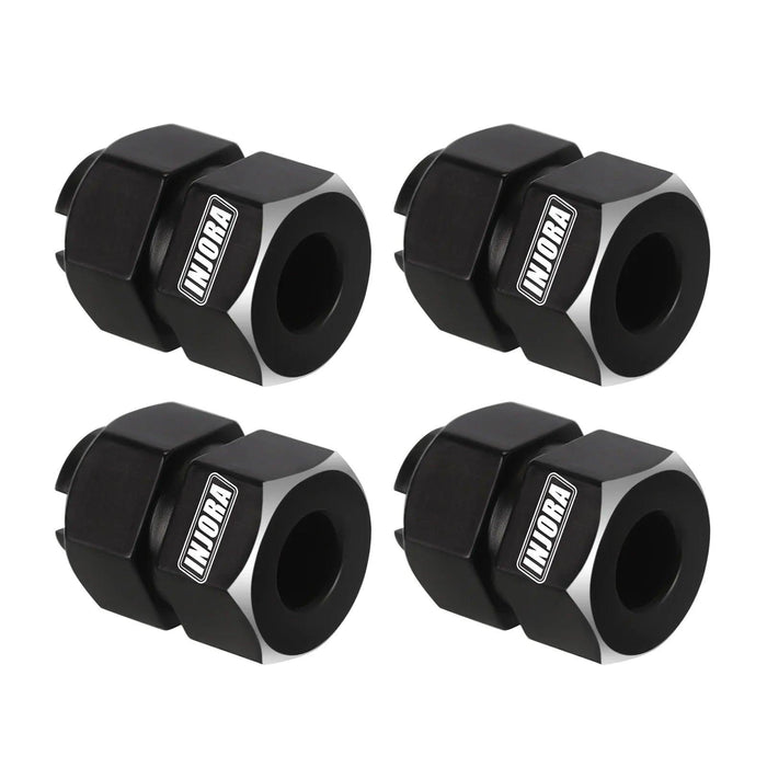 INJORA 9mm Thickness Wheel Hex with Nuts for Traxxas TRX4M 1/18 (RVS)