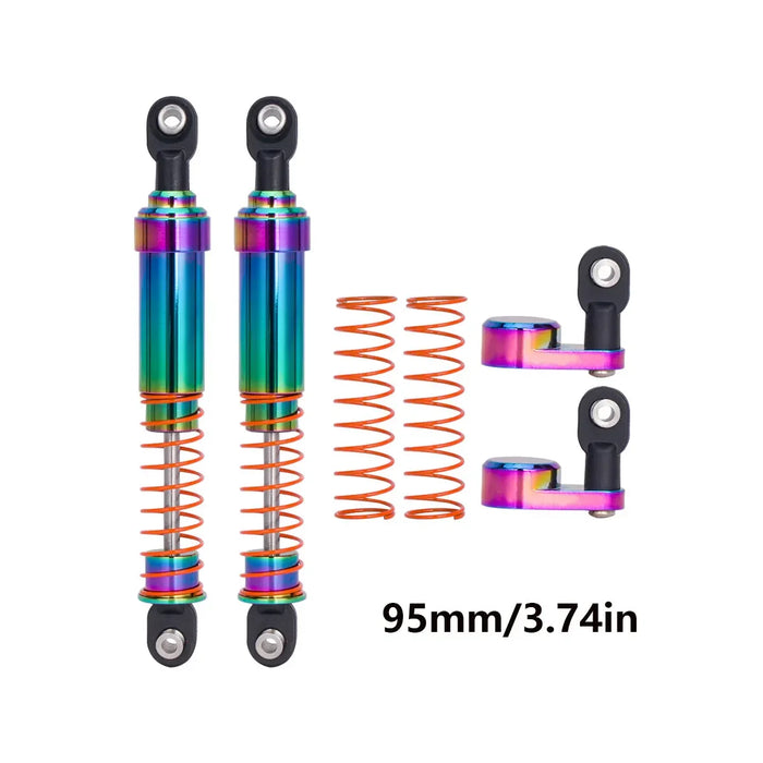 2PCS 75-115mm Shocks w/ Offset Shock Cap for SCX10 TRX4 Capra (Alu)