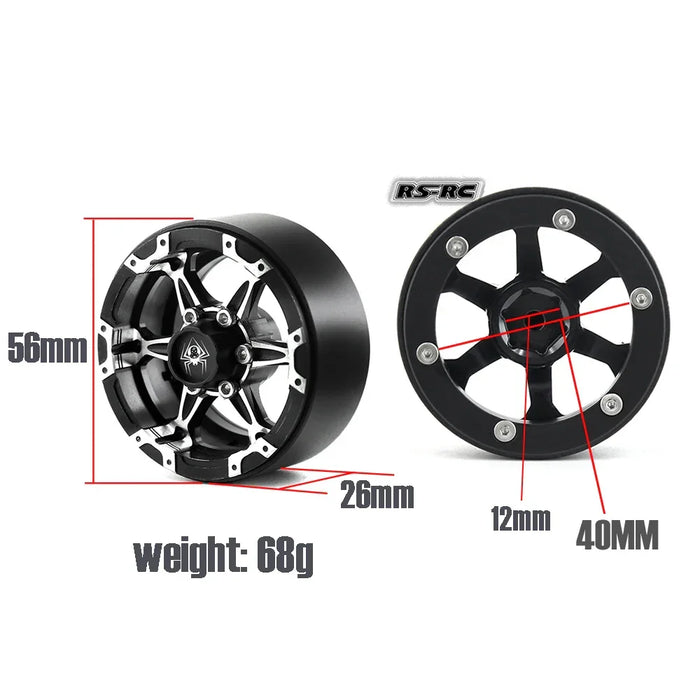 4PCS 1.9" 56x26mm 1/10 Crawler Wheels (Metal)
