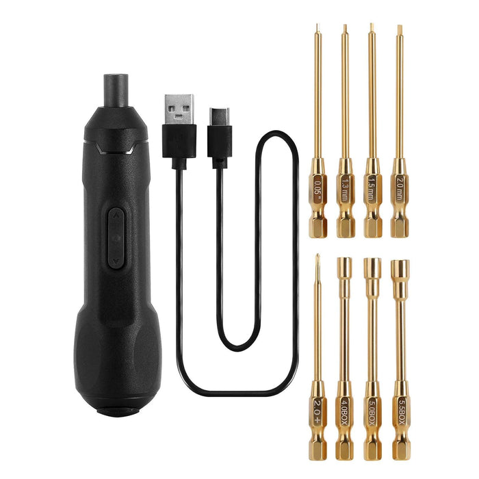 INJORA Mini Cordless Electric Screwdriver Set w/ 8 Bits