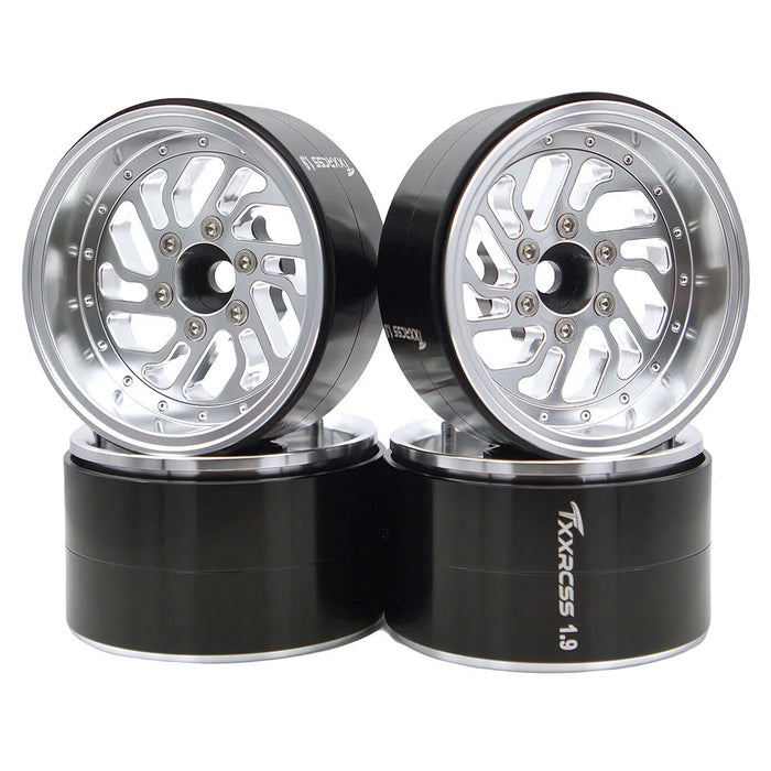 TxxRcss 4PCS 1.9" 55.5x31mm Beadlock Wheel Rims 1/10 (Alu)