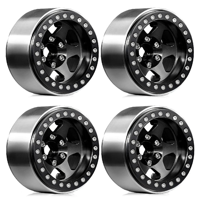 4PCS 1.9" 56x23mm 1/10 Crawler Beadlock Wheels (Metal)
