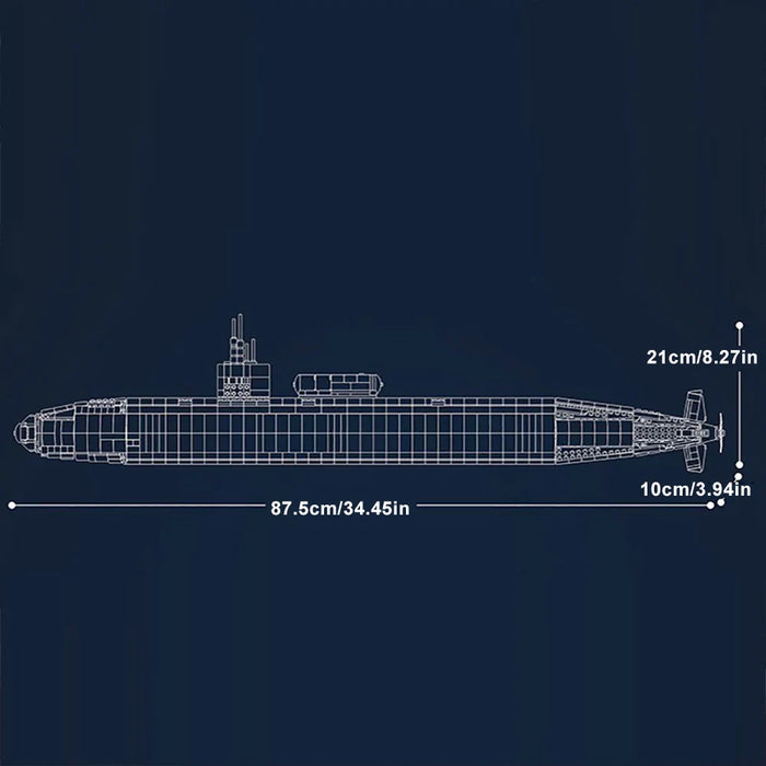 Reobrix 33041 Modèle de sous-marin de classe Los Angeles SSN Blocs de construction (2988 pièces)