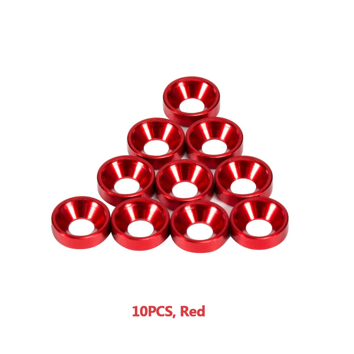 M3 Flat Round Head Screws Countersunk Washers (Alu)