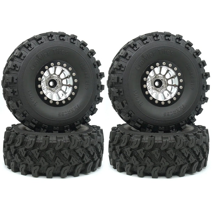 TxxRcss 4PCS 1.9" 120x44mm Beadlock Wheel Set 1/10 (Alu)