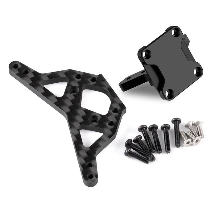 Vorderer / hinterer Stoßdämpferhalter für Losi Mini-B 2WD 1/16 (Kohlenstofffaser + Aluminium)