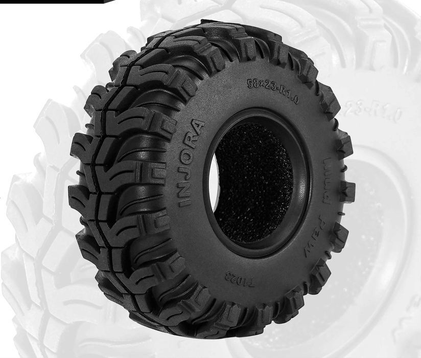 INJORA S5 1.0" 58x23mm 1/24 1/18 Pneus pour crawler