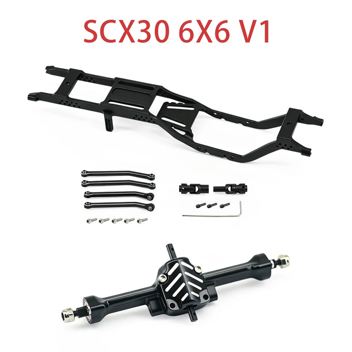 Upgrades 6X6 Chassis Set for Stock Axial SCX30 1/30