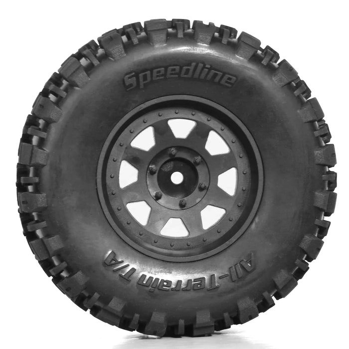 4PCS 115/112 x 55/48mm 1/10 Short Course Wheels Set (Plastic, Rubber)