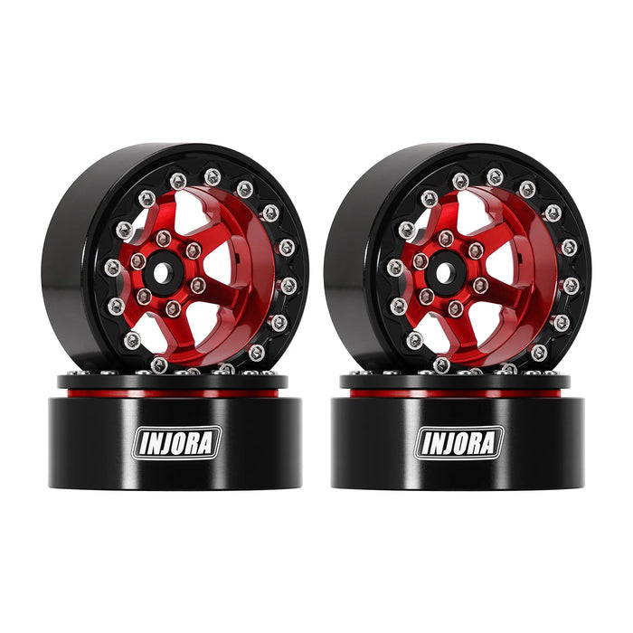 4PCS -5.25mm Offset 1.3" 33.5x16.5mm Beadlock Wheels 1/24 1/18 Crawler (Alu)