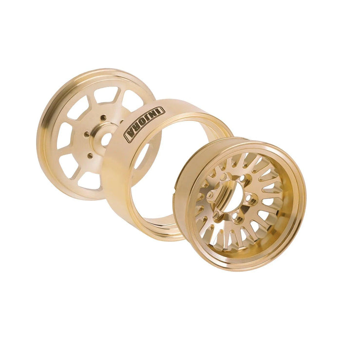 INJORA 1.0" 28x13.5mm 1/24 1/18 Crawler Beadlock Wheels (Brass)