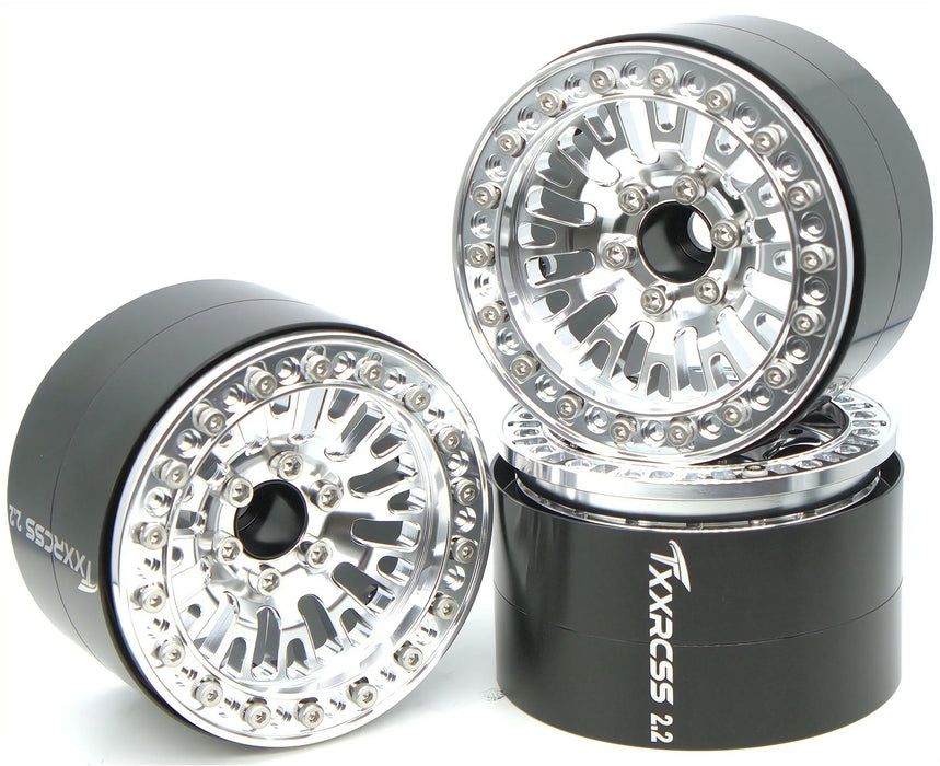 TxxRcss 4PCS 2.2" 61.5x40.5mm Beadlock Wheel Rims 1/10 (Alu)