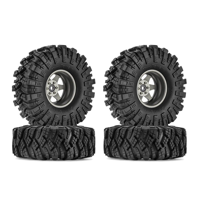 INJORA -8.9mm Offset 1.9" 53x28mm S5 Beadlock 1/10 Crawler Wheels Set