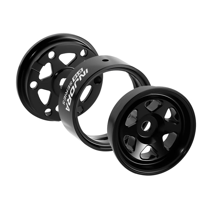 INJORA 4PCS 0.7" 18x9mm D18 Beadlock Crawler Wheels