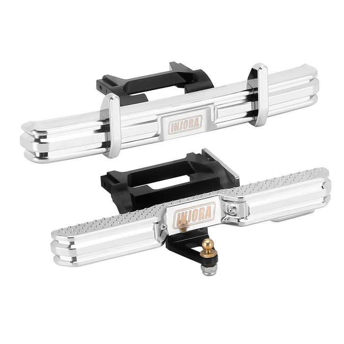 INJORA Front Rear Bumper with Dual Exhaust for Traxxas TRX4M 1/18 (Aluminium)