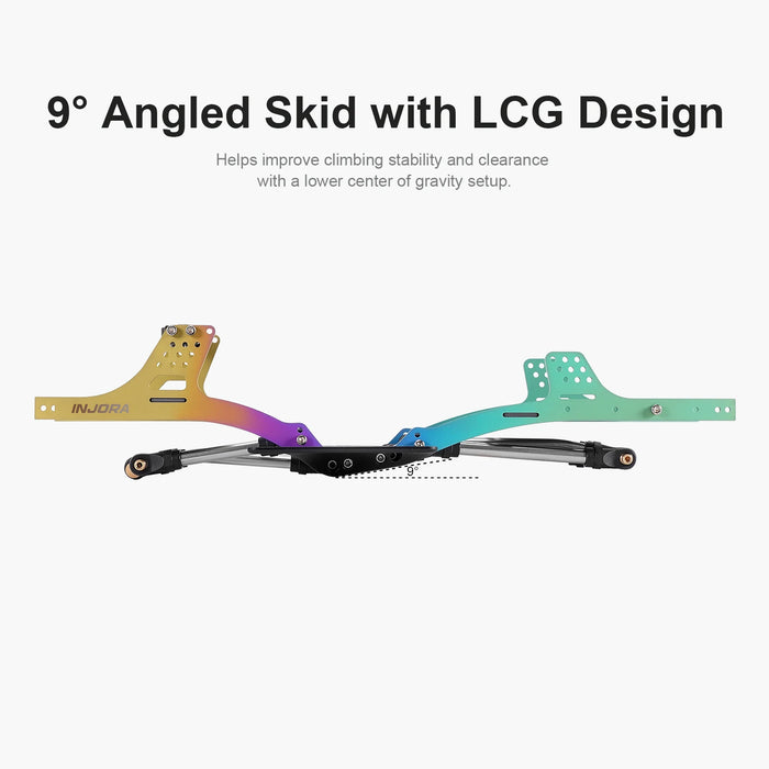 INJORA Rainbow LCG Chassis Kit for Axial SCX24 1/24 (Titanium)
