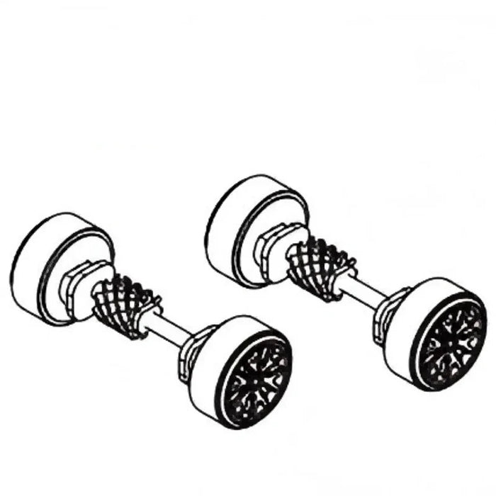 2PCS Rear Wheel Set for Turbo Racing C62 1/76 760160