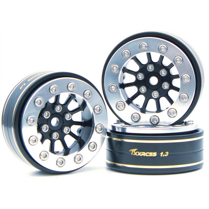 TxxRcss 4PCS 1.3" 36.8x16.5mm Beadlock Wheel Rims 1/18/24 (Alu)