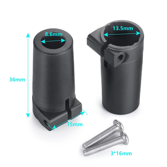 2PCS Rear Axle Adapters for Axial SCX10 II AX90046 1/10 (Metal)