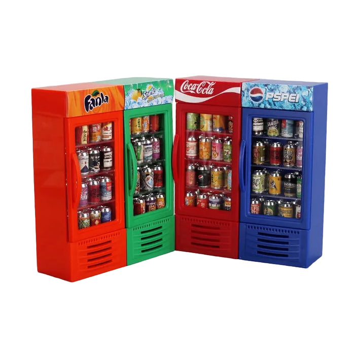 Mini Simulation Cola Refrigerator Model Decoration 1/10