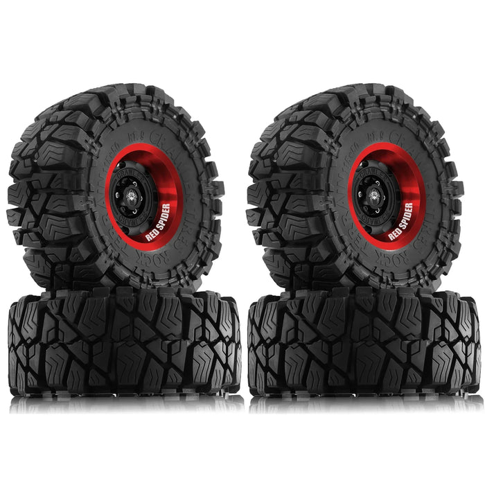 4PCS 1.9" 115x50mm 1/10 Crawler Beadlock Wheels Set (Metal, Rubber)