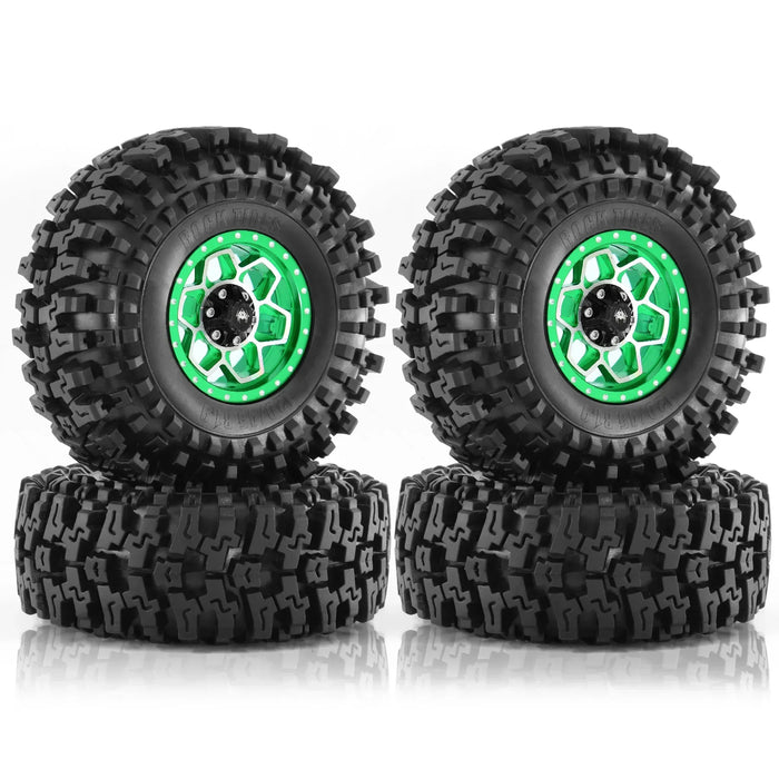 4PCS 1.9" 120x45mm 1/10 Crawler Wheels Set (Metaal, Rubber)