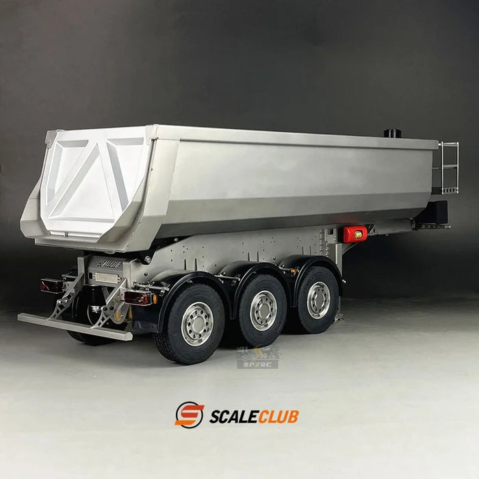 Scaleclub Hydraulic 3 Axle Dump European Body Semi-trailer 1/14 (Metaal)