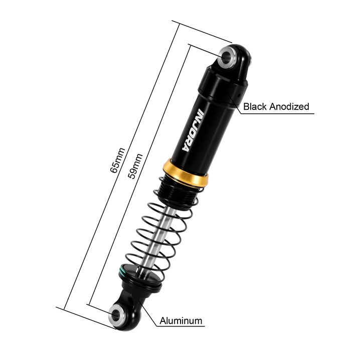 INJORA LS 59mm/55mm Oil Shocks for Traxxas TRX4M 1/18 (Alu)