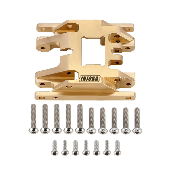 INJORA Skid Plate Transmission Mount for Traxxas TRX4M 1/18 (Brass)