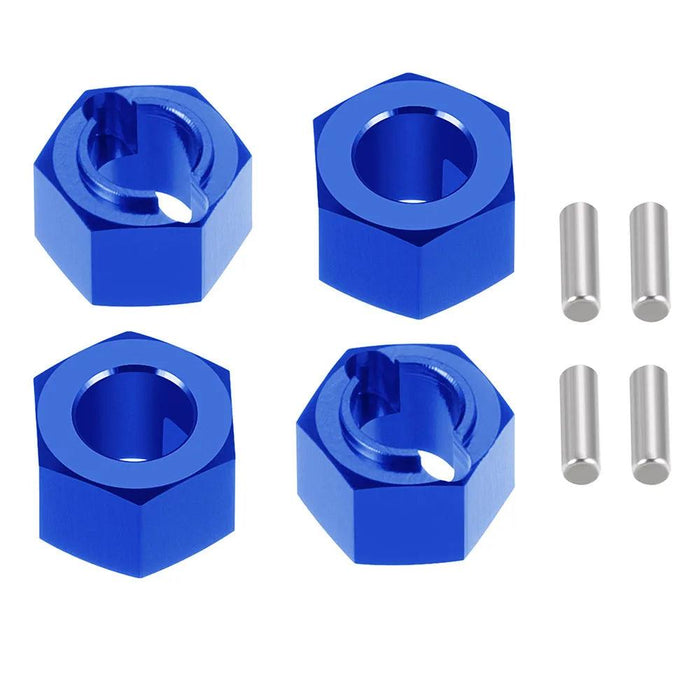 4PCS 7mm Hex Wheel Hub Adapters for Losi Mini-B 1/16, Mini-T 1/18 (Aluminium)