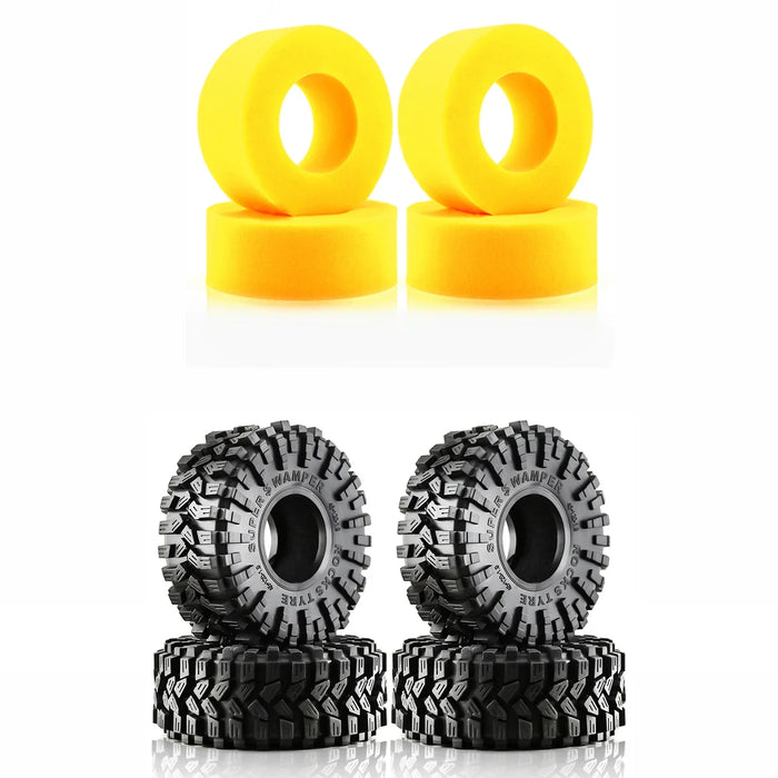 4PCS 1.9" 120x48mm 1/10 Crawler Tires (Rubber)