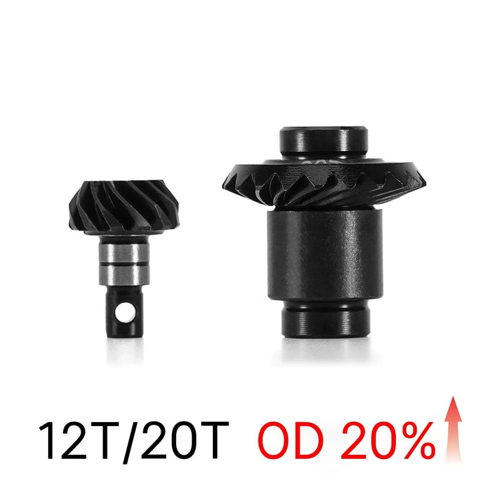 INJORA Overdrive Helical Axle Gear Set for FMS FCX24 FCX18 (Steel)