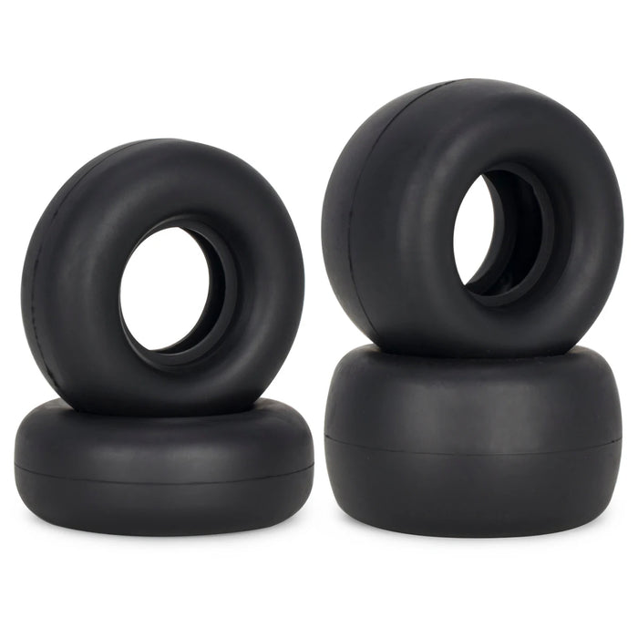4PCS Rubber Tires w/ Pre-Installed Silencing Sponges for Tamiya 1/10