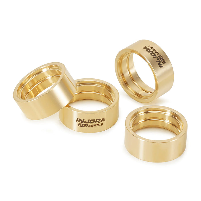 INJORA 2/4PCS D19 Wheels 10.1g Inner Clamp Rings (Messing)