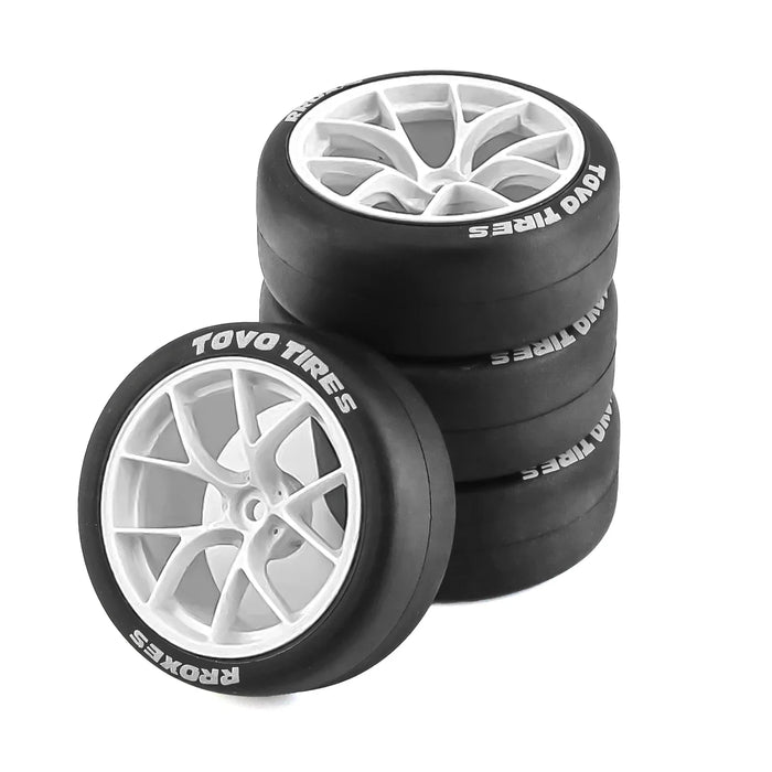 4PCS 65x26mm 1/10 Touring Drift Wheels Set (Plastic, Rubber)