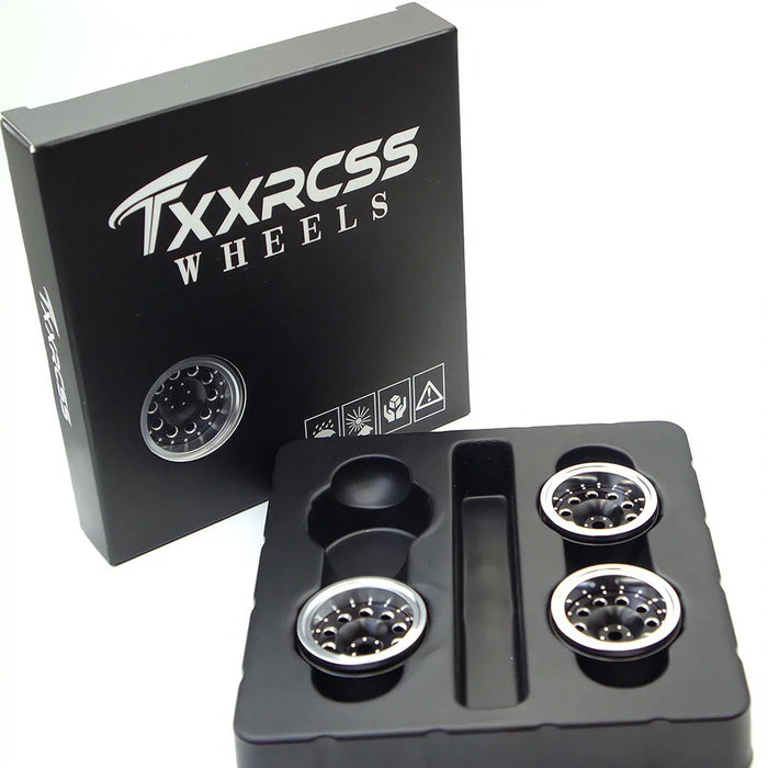 TxxRcss 4PCS 1.0" 27.5x16mm Beadlock Wheels Rims 1/24 (Alu)