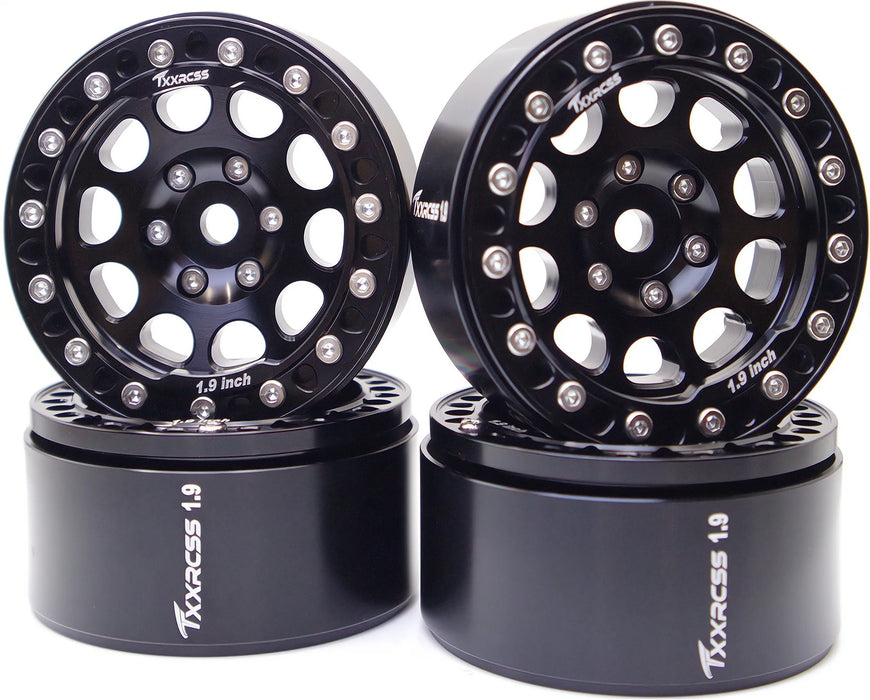 TxxRcss 4PCS 1.9" 53x26.5mm Beadlock Wheel Rims 1/10 (Alu)