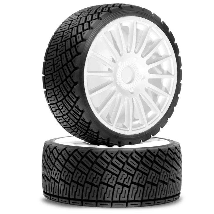 4PCS 100x40mm 1/8 Touring/Drift Wheels Set (Plastic, Rubber)