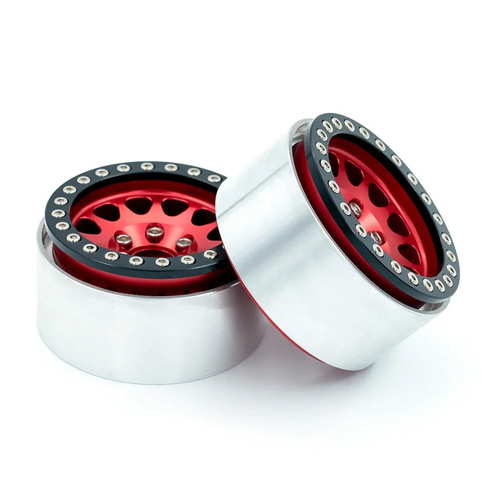 4PCS 1.9" 120x48mm 1/10 Crawler Beadlock Wheels Set (Metaal, Rubber)