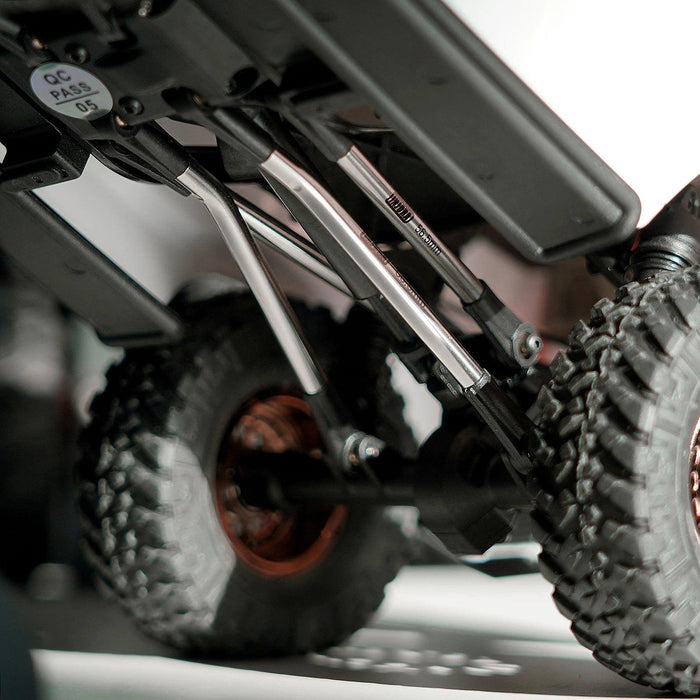 INJORA Châssis à haute garde au sol Ensemble 4 liens pour Axial SCX24 GX470 1/24 (RVS)