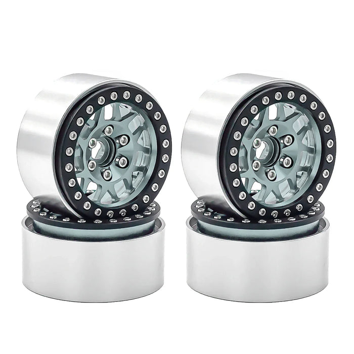 4PCS 1.9" 45x31mm 1/10 Crawler Beadlock Wheels Set (Metal)