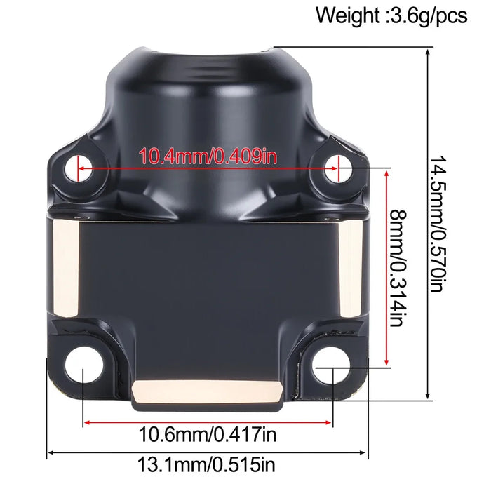 Front/Rear Differential Cover for Axial SCX30 1/30 (Messing)