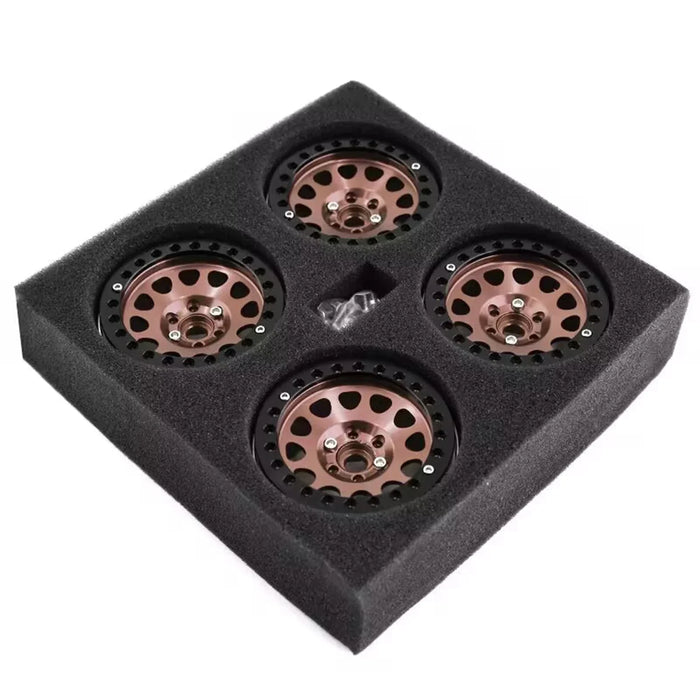 4PCS 2.2" 65x35mm 1/10 Crawler Beadlock Wheels Set (Metal)
