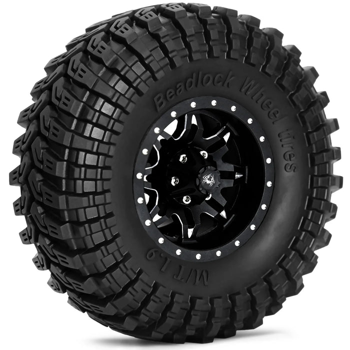 4PCS 1.9" 115x45mm 1/10 Crawler Beadlock Wheels Set (Metal, Rubber)